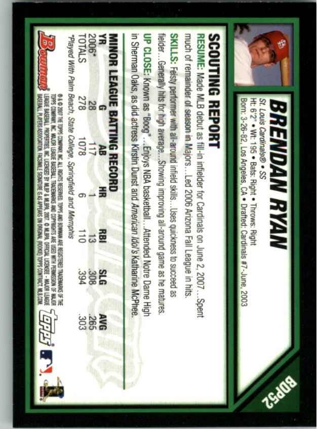2007 Bowman Draft Baseball Part 1 Main Set (Paper) - Picture 105 of 316