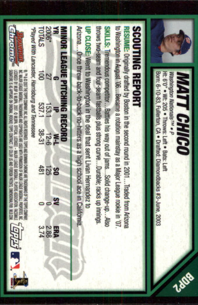 2007 Bowman Chrome Draft Baseball - Picture 5 of 360