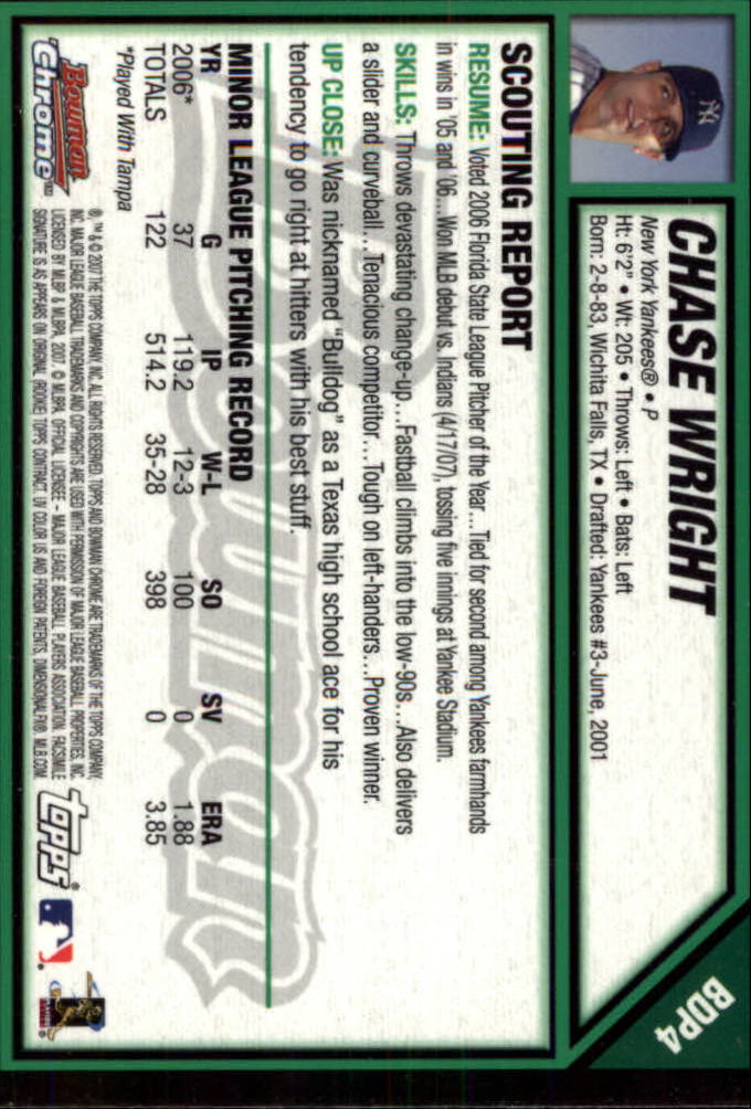 2007 Bowman Chrome Draft Baseball - Picture 8 of 360