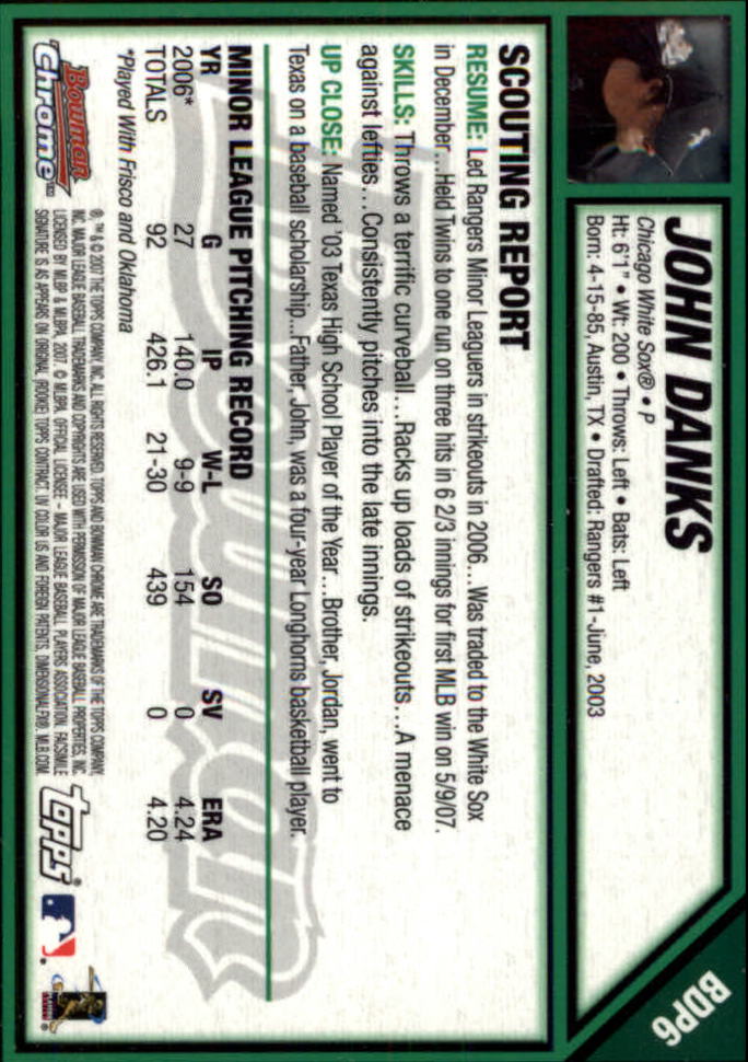2007 Bowman Chrome Draft Baseball - Picture 12 of 360