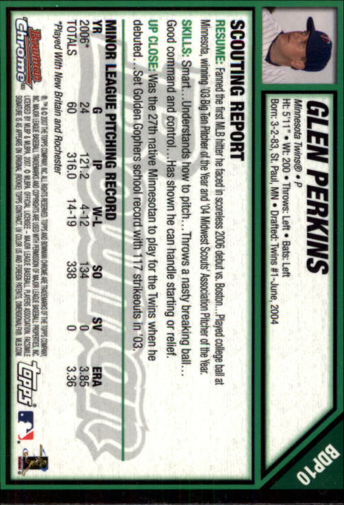2007 Bowman Chrome Draft Baseball - Picture 18 of 360