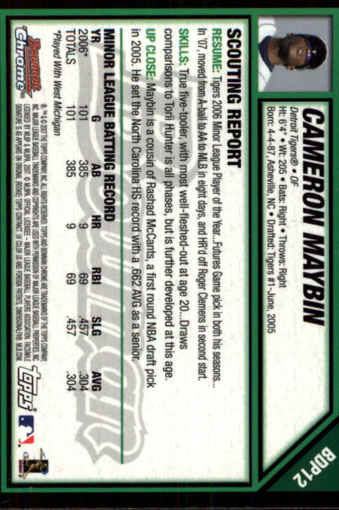2007 Bowman Chrome Draft Baseball - Picture 22 of 360