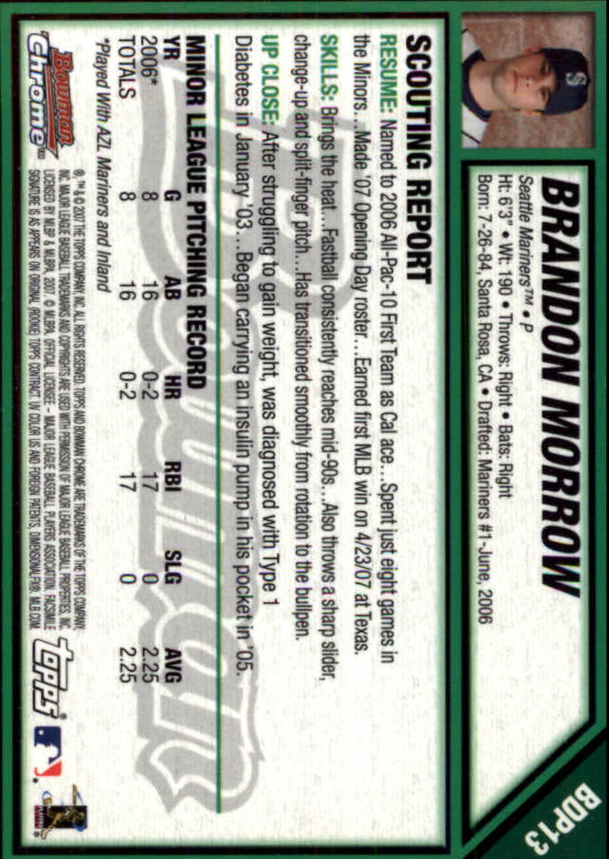 2007 Bowman Chrome Draft Baseball - Picture 24 of 360