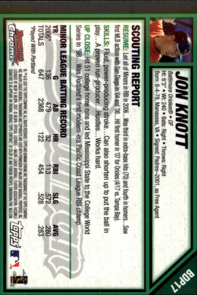 2007 Bowman Chrome Draft Baseball - Picture 32 of 360