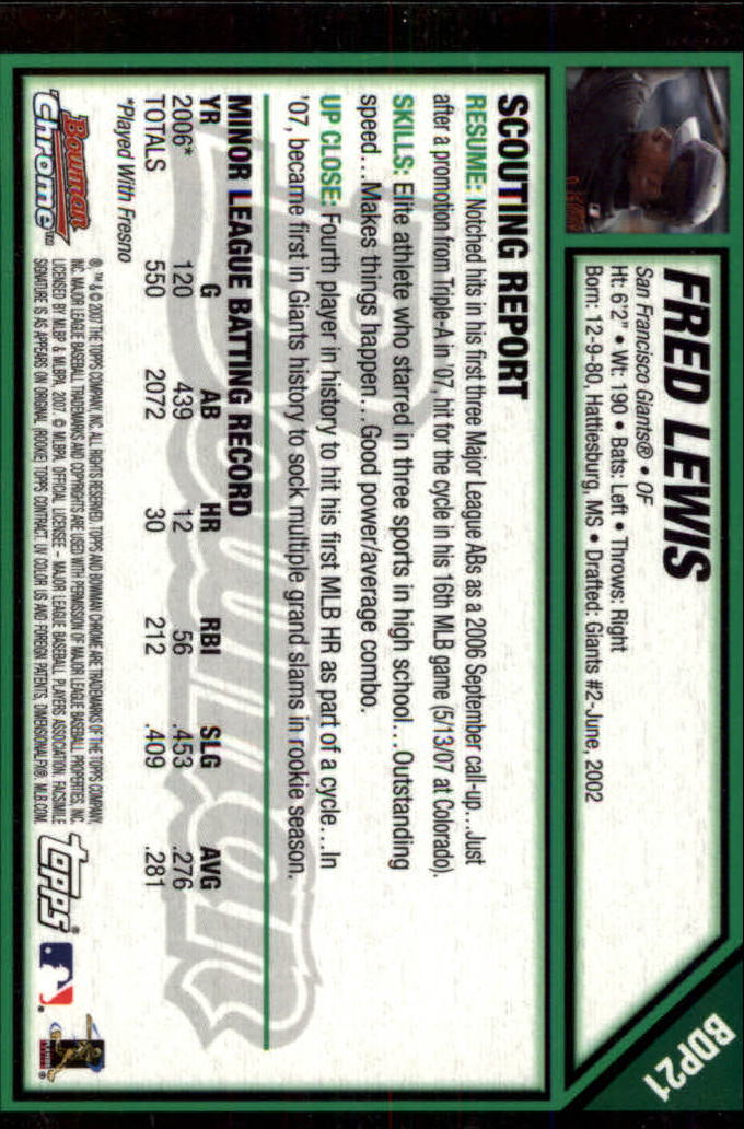 2007 Bowman Chrome Draft Baseball - Picture 40 of 360