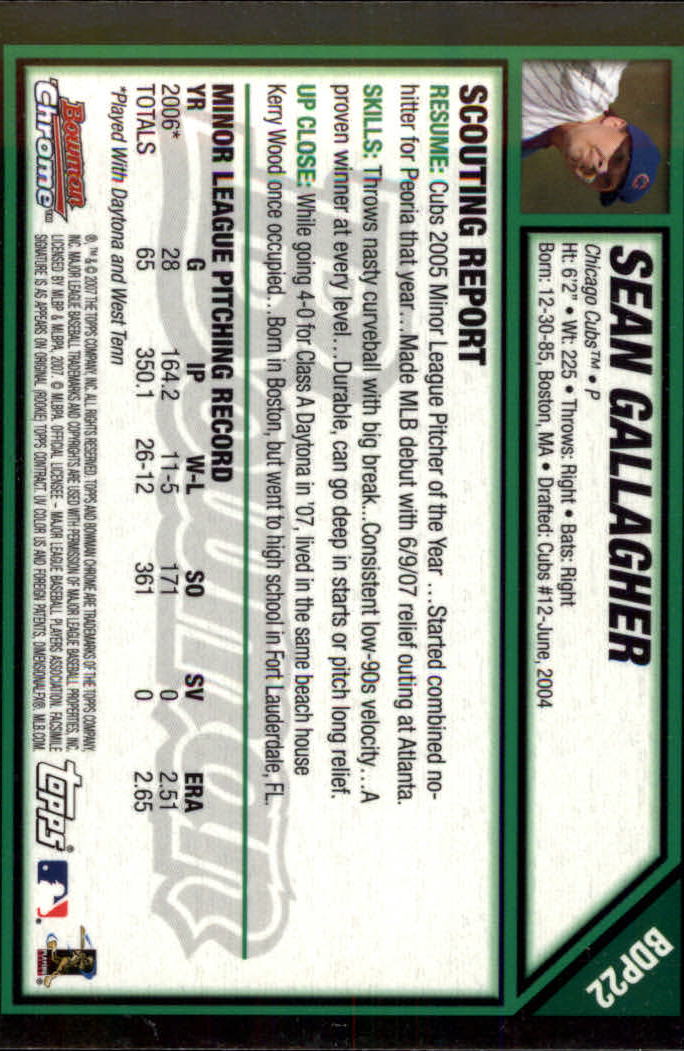 2007 Bowman Chrome Draft Baseball - Picture 42 of 360