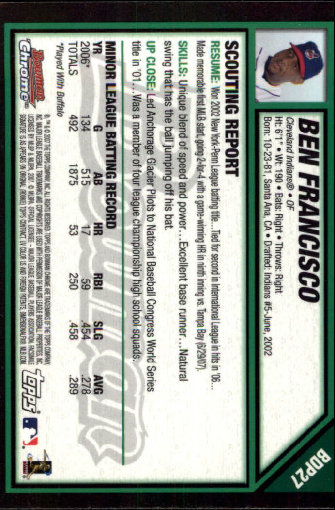 2007 Bowman Chrome Draft Baseball - Picture 52 of 360