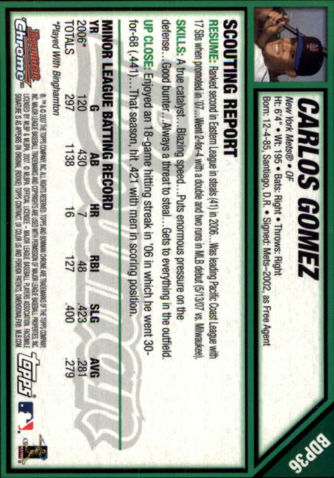 2007 Bowman Chrome Draft Baseball - Picture 70 of 360