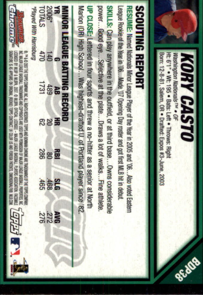 2007 Bowman Chrome Draft Baseball - Picture 74 of 360