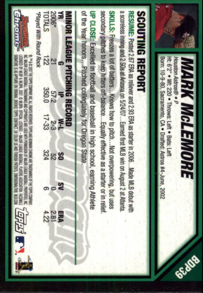 2007 Bowman Chrome Draft Baseball - Picture 76 of 360