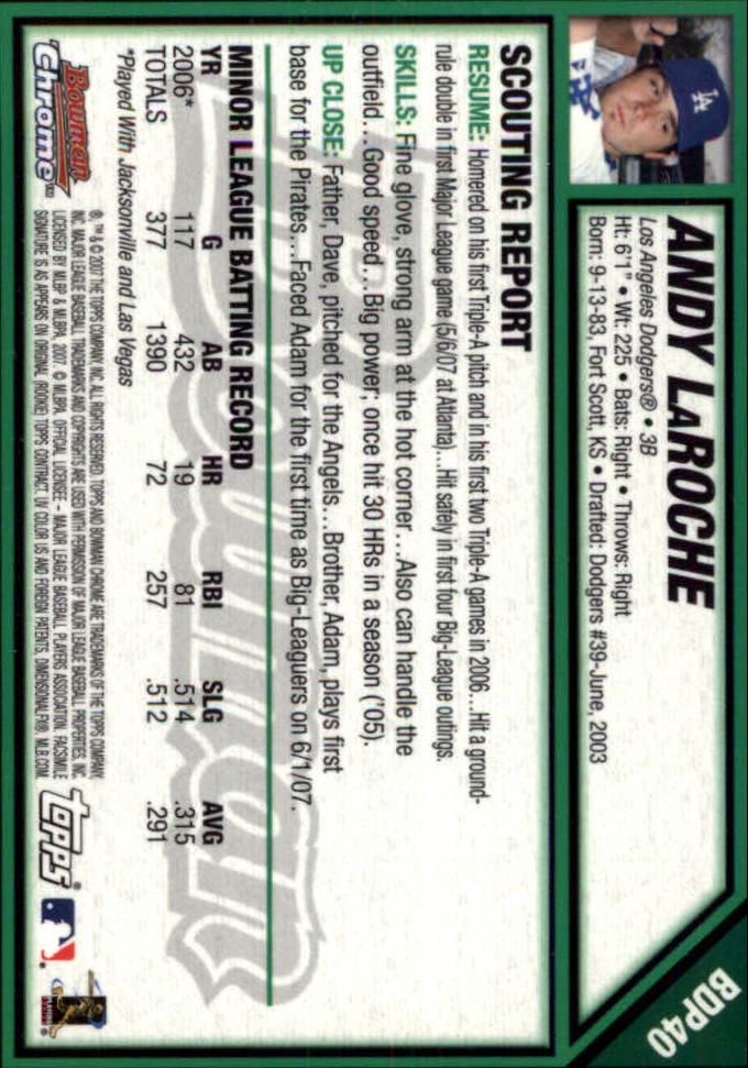 2007 Bowman Chrome Draft Baseball - Picture 78 of 360
