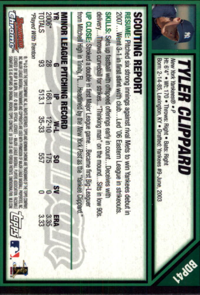 2007 Bowman Chrome Draft Baseball - Picture 80 of 360