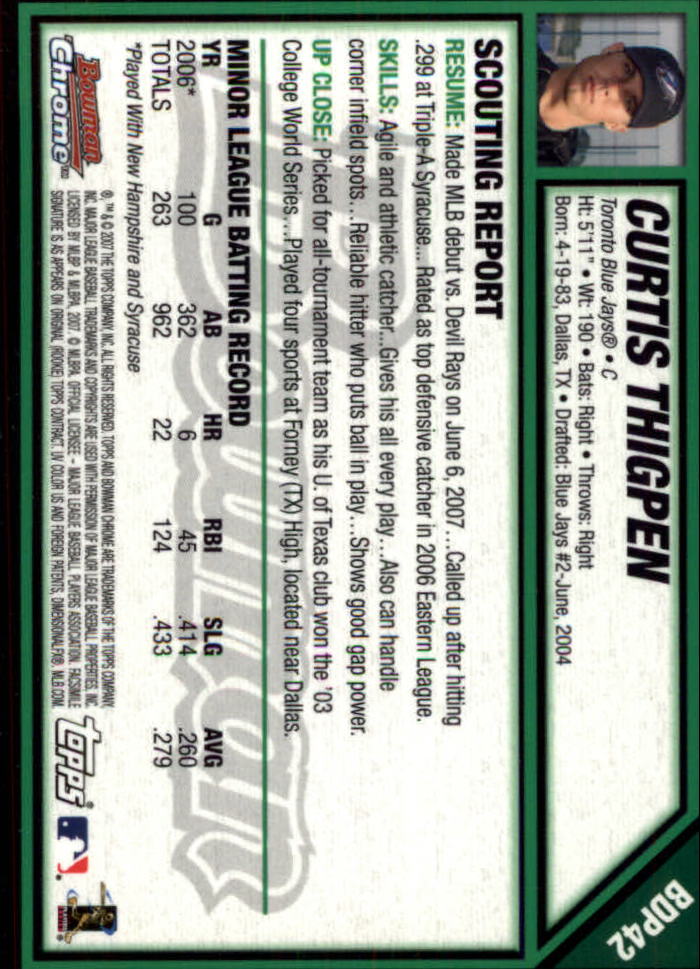 2007 Bowman Chrome Draft Baseball - Picture 82 of 360
