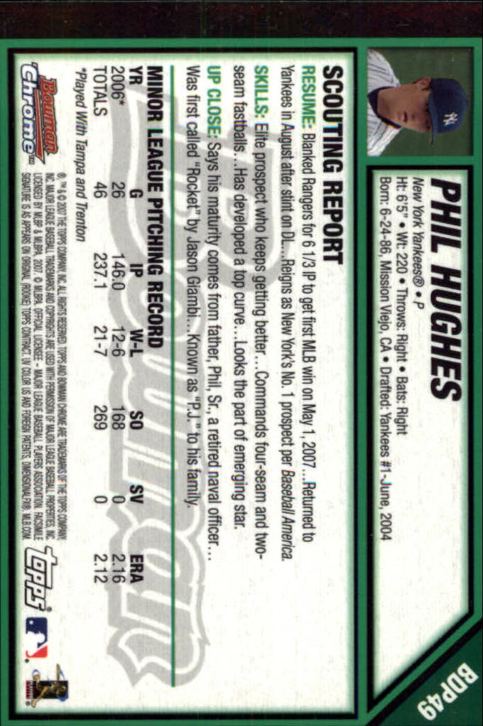2007 Bowman Chrome Draft Baseball - Picture 96 of 360
