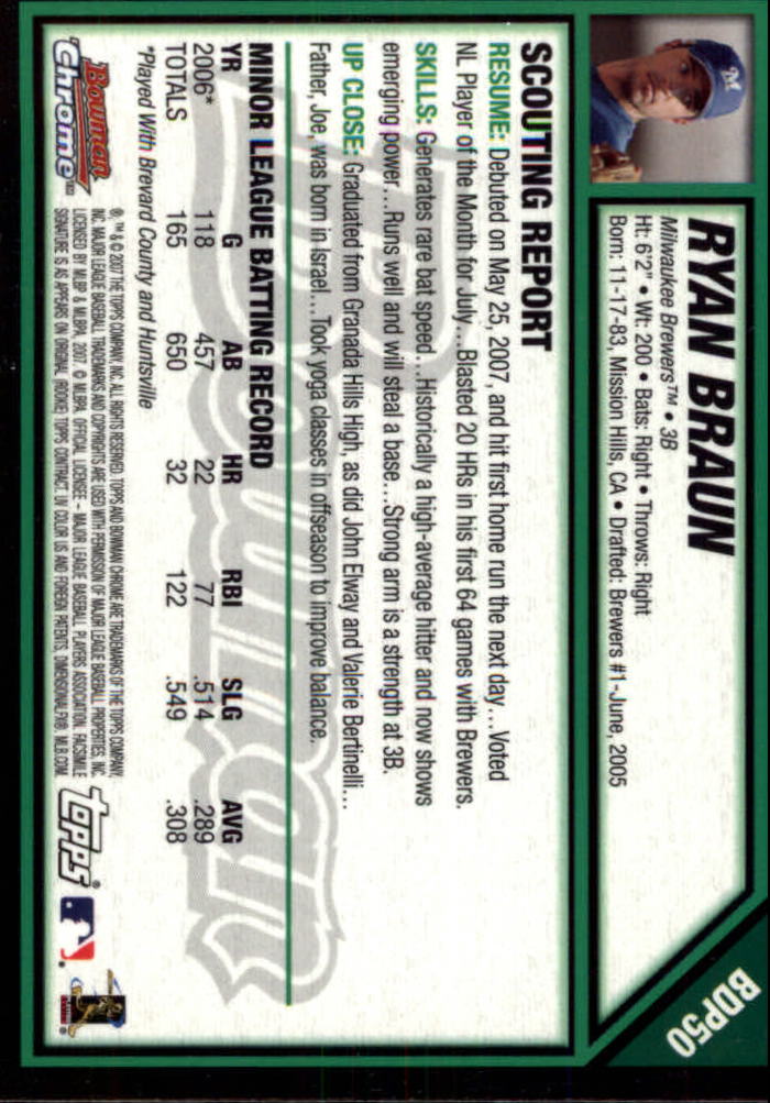 2007 Bowman Chrome Draft Baseball - Picture 98 of 360
