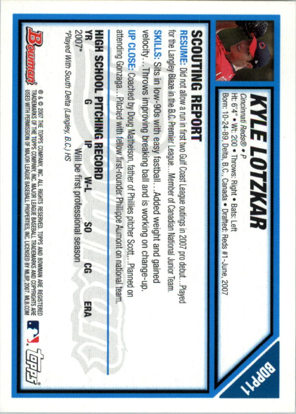 2007 Bowman Draft Baseball Part 1 Main Set (Paper) - Picture 131 of 316