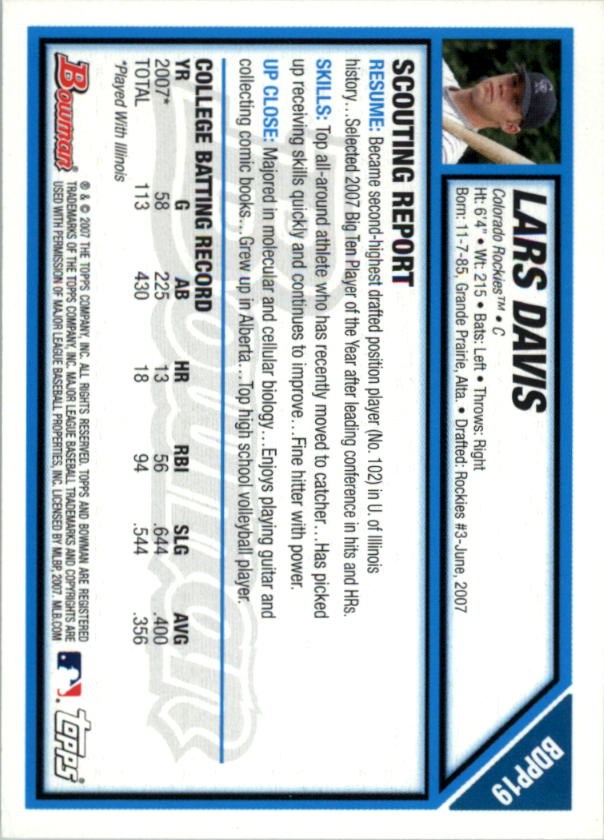 2007 Bowman Draft Baseball Part 1 Main Set (Paper) - Picture 144 of 316