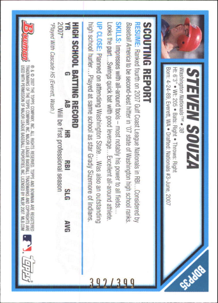 2007 Bowman Draft Baseball Part 1 Main Set (Paper) - Picture 174 of 316