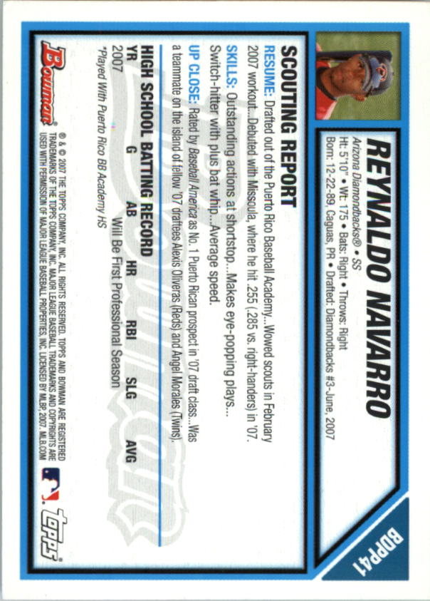 2007 Bowman Draft Baseball Part 1 Main Set (Paper) - Picture 186 of 316
