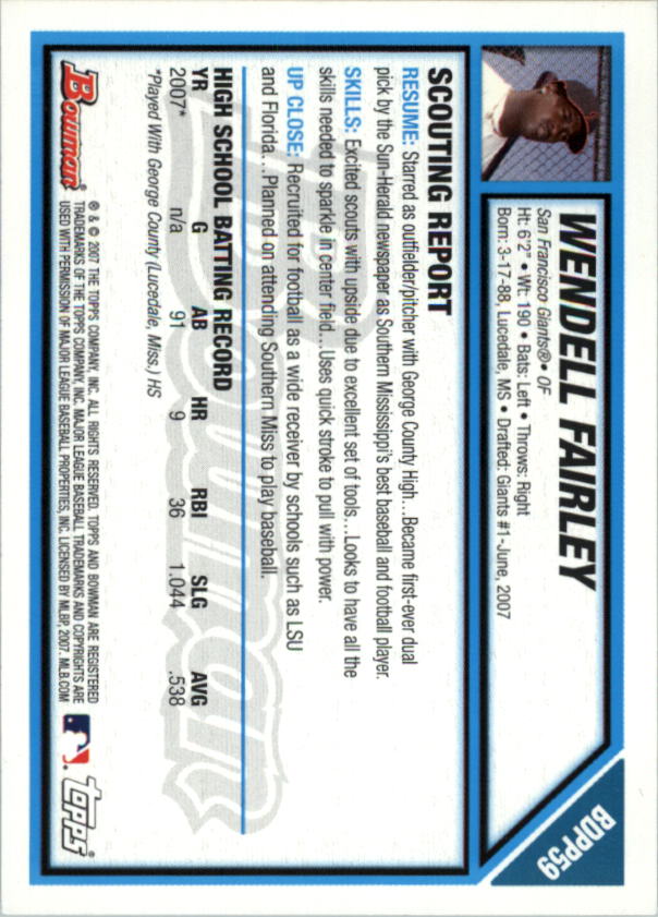 2007 Bowman Draft Baseball Part 1 Main Set (Paper) - Picture 220 of 316