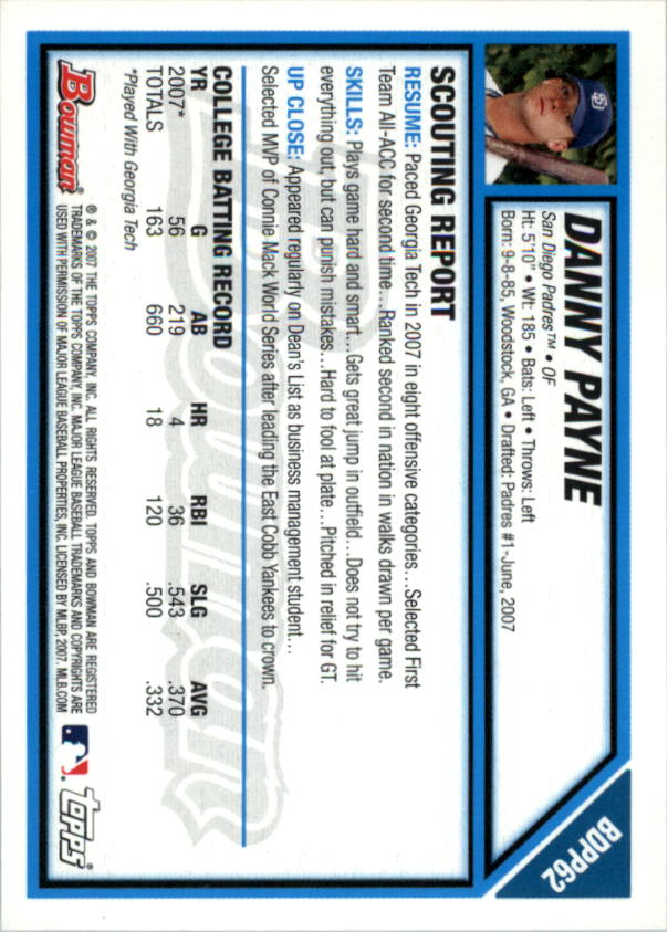 2007 Bowman Draft Baseball Part 1 Main Set (Paper) - Picture 224 of 316