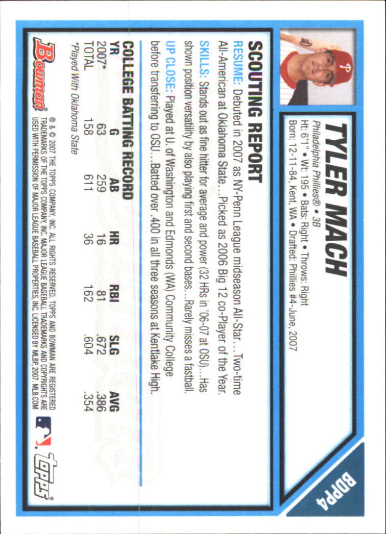 2007 Bowman Chrome Draft Baseball - Picture 116 of 360