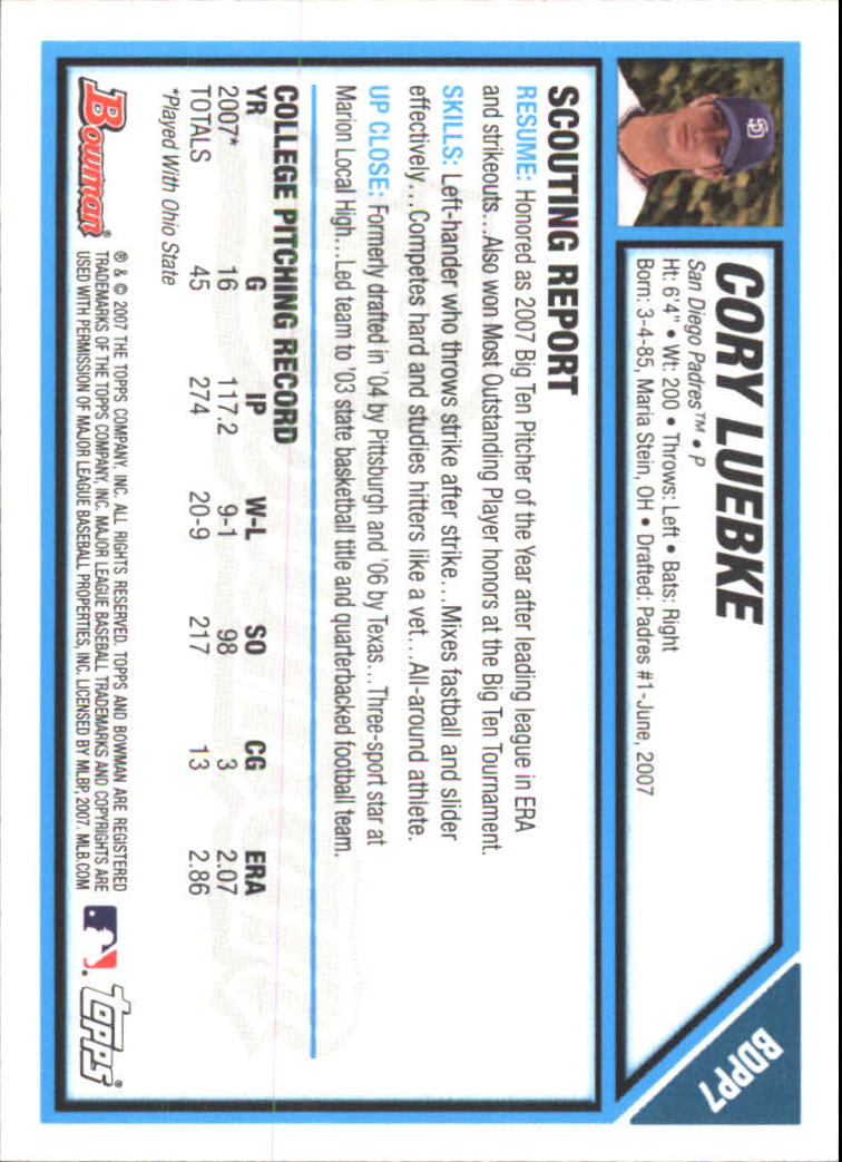 2007 Bowman Chrome Draft Baseball - Picture 122 of 360