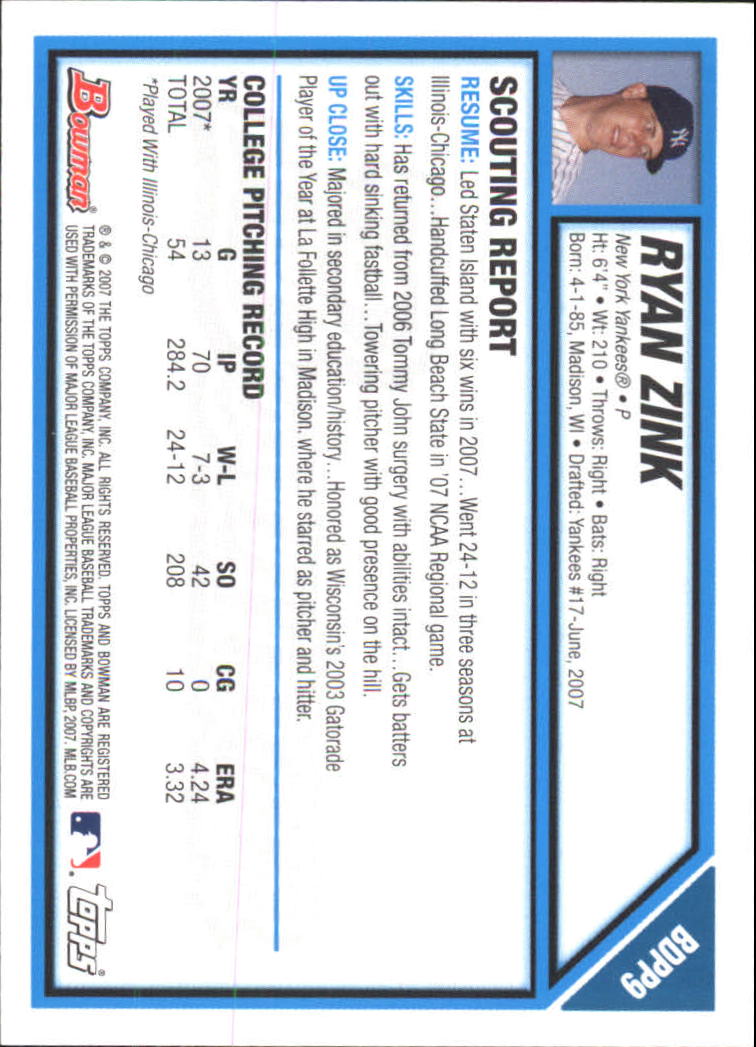 2007 Bowman Chrome Draft Baseball - Picture 126 of 360