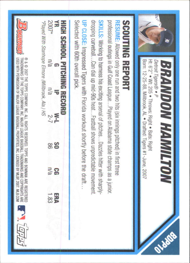 2007 Bowman Chrome Draft Baseball - Picture 128 of 360