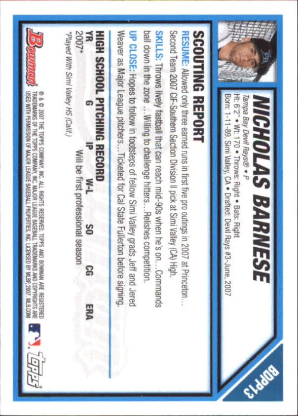 2007 Bowman Chrome Draft Baseball - Picture 132 of 360