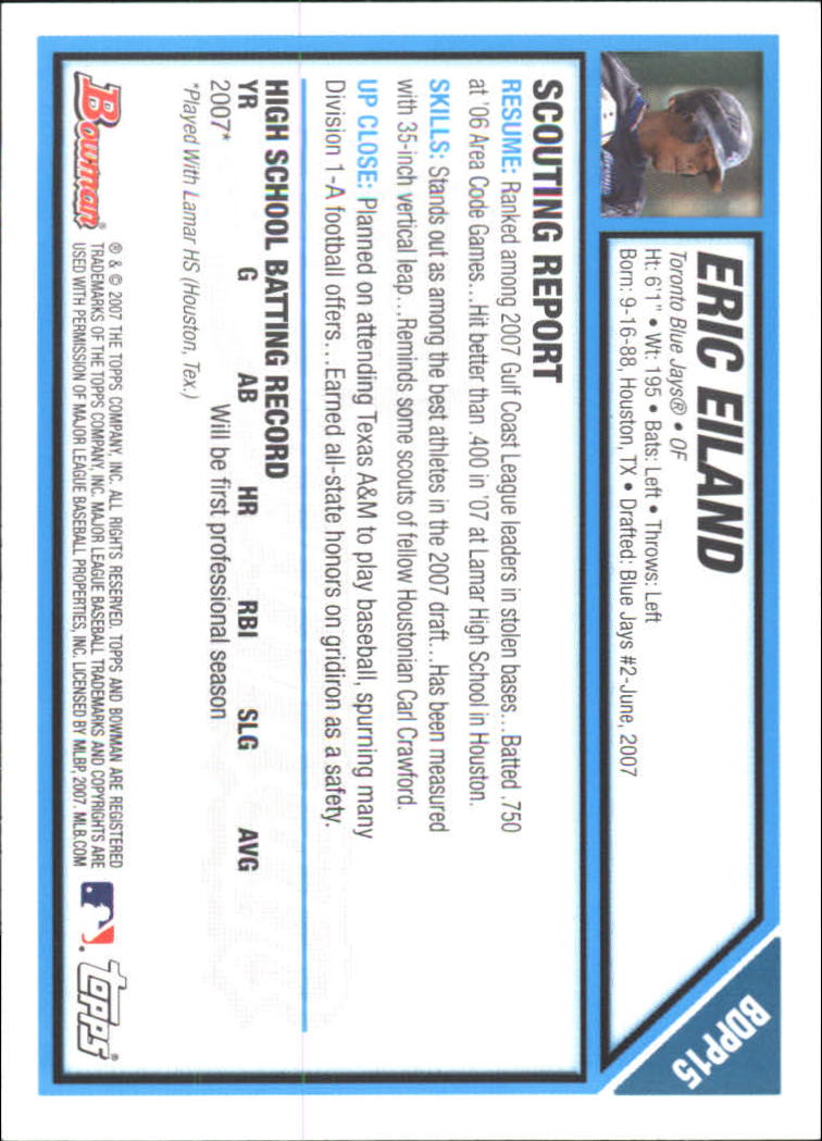 2007 Bowman Chrome Draft Baseball - Picture 134 of 360