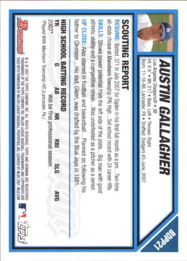 2007 Bowman Chrome Draft Baseball - Picture 146 of 360