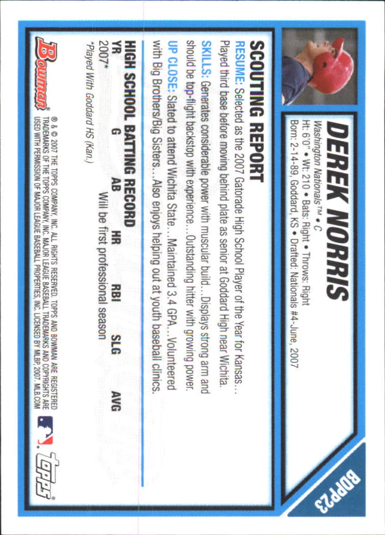 2007 Bowman Chrome Draft Baseball - Picture 148 of 360