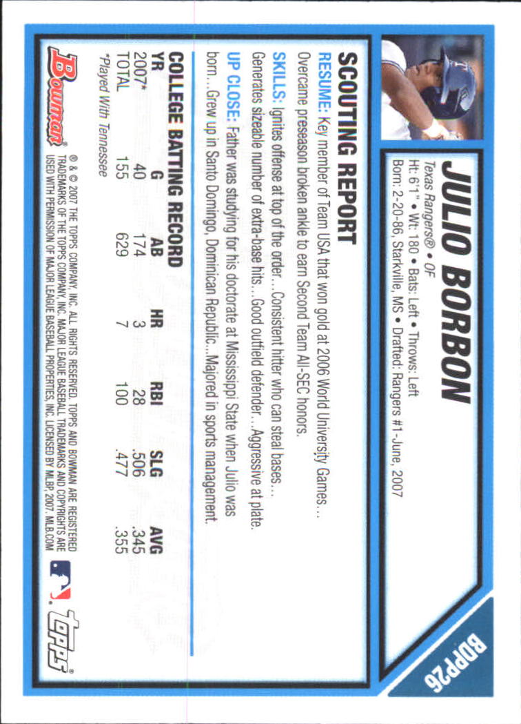 2007 Bowman Chrome Draft Baseball - Picture 154 of 360