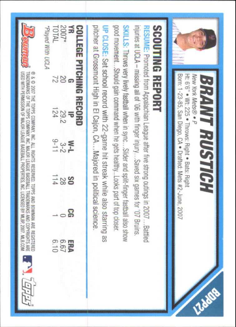 2007 Bowman Chrome Draft Baseball - Picture 156 of 360