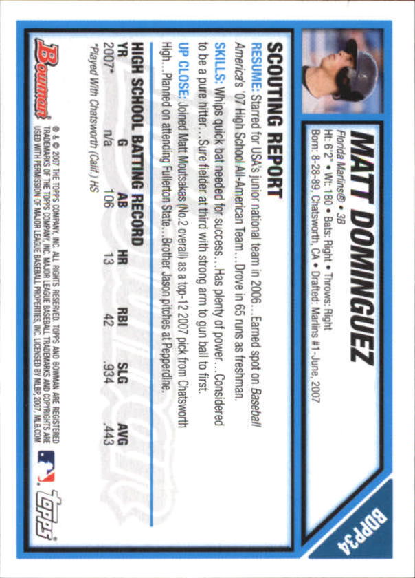 2007 Bowman Chrome Draft Baseball - Picture 168 of 360