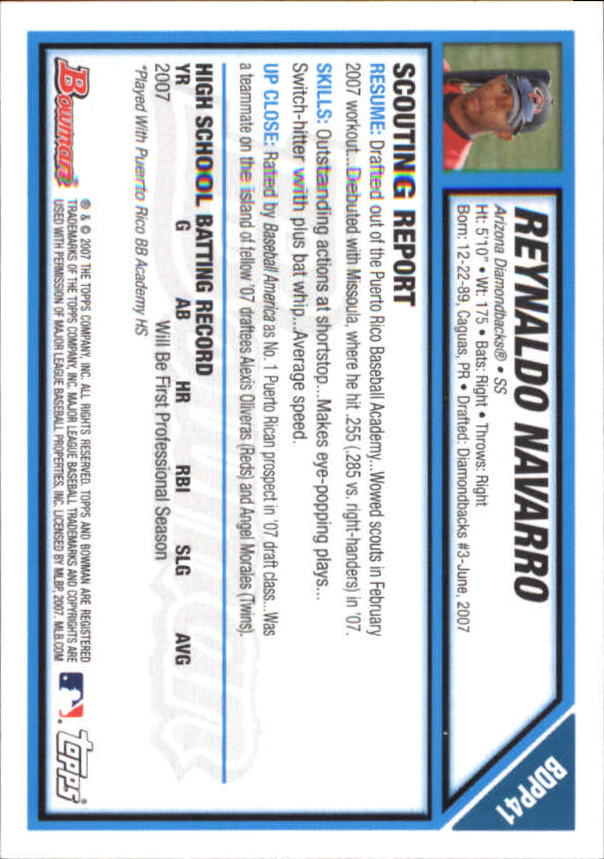 2007 Bowman Chrome Draft Baseball - Picture 182 of 360