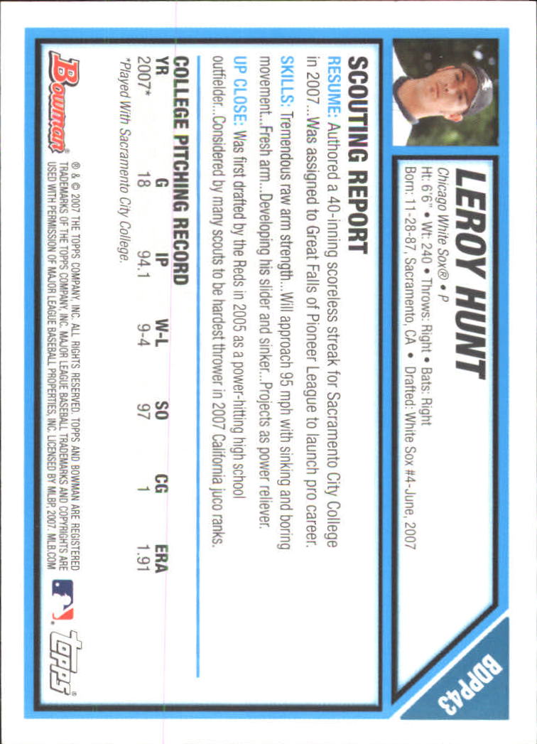 2007 Bowman Chrome Draft Baseball - Picture 185 of 360