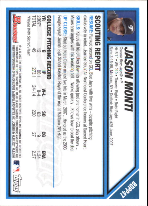 2007 Bowman Chrome Draft Baseball - Picture 193 of 360
