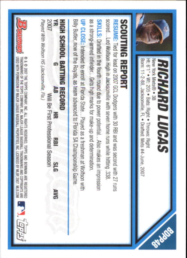 2007 Bowman Chrome Draft Baseball - Picture 195 of 360