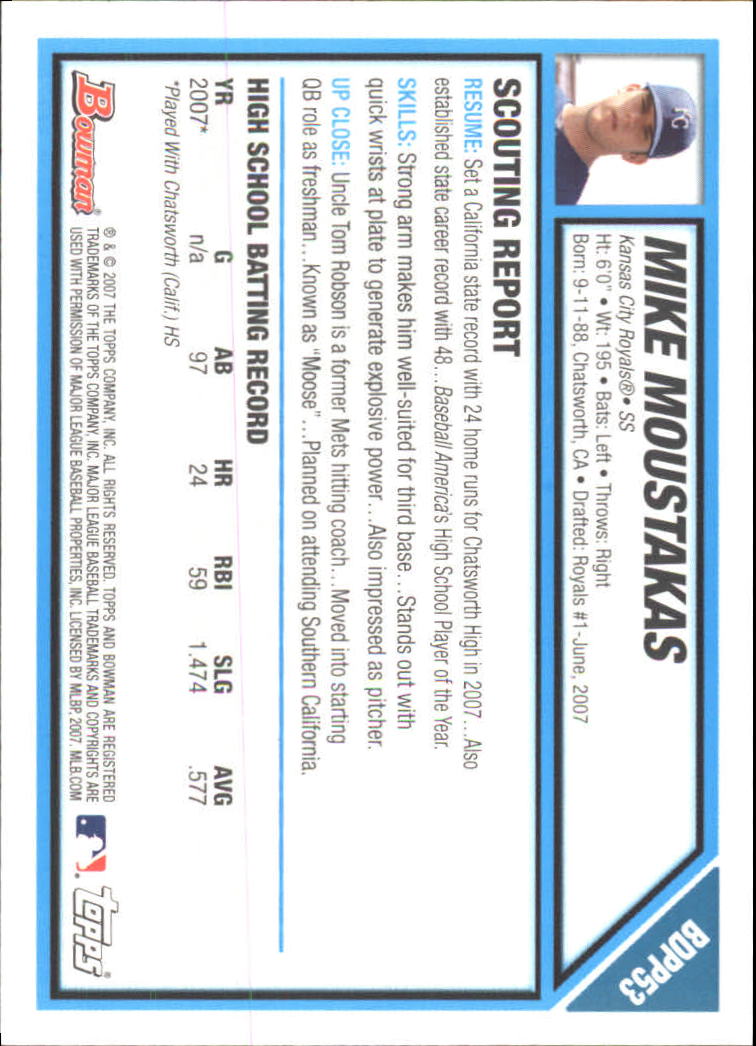 2007 Bowman Chrome Draft Baseball - Picture 205 of 360