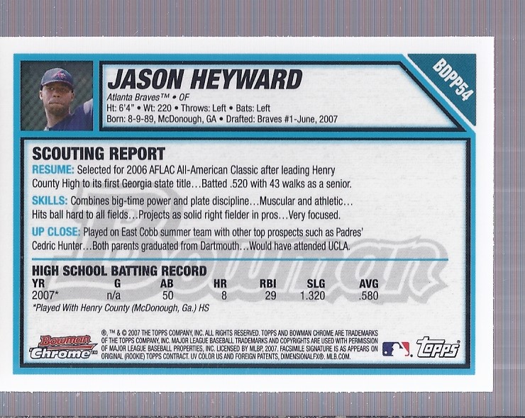 2007 Bowman Chrome Draft Baseball - Picture 207 of 360
