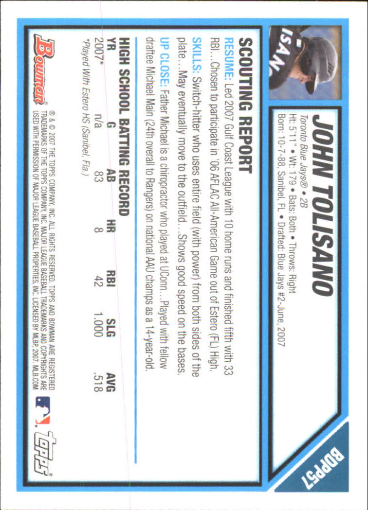 2007 Bowman Chrome Draft Baseball - Picture 213 of 360