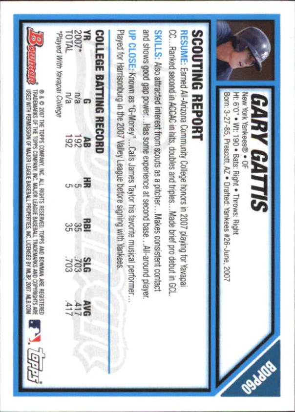 2007 Bowman Chrome Draft Baseball - Picture 219 of 360