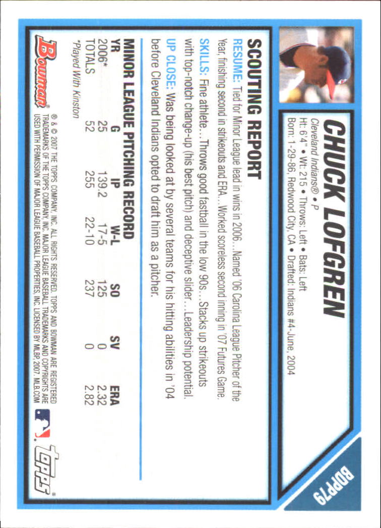 2007 Bowman Draft Baseball Part 1 Main Set (Paper) - Picture 254 of 316