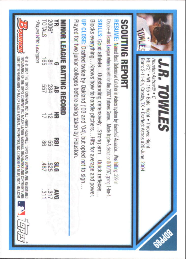 2007 Bowman Draft Baseball Part 1 Main Set (Paper) - Picture 274 of 316