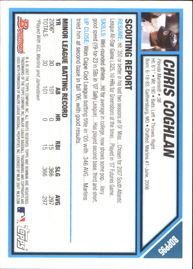 2007 Bowman Draft Baseball Part 1 Main Set (Paper) - Picture 286 of 316