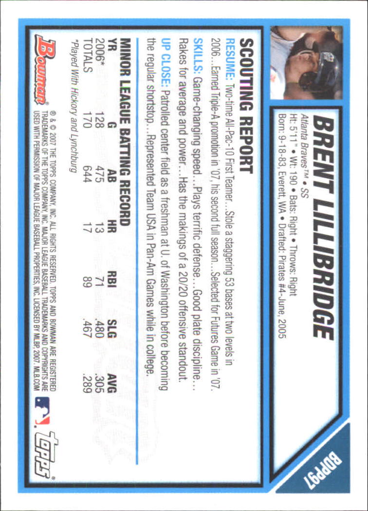 2007 Bowman Draft Baseball Part 1 Main Set (Paper) - Picture 290 of 316
