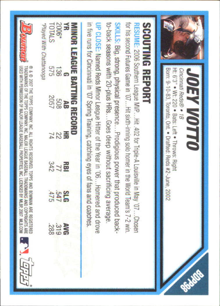 2007 Bowman Draft Baseball Part 1 Main Set (Paper) - Picture 292 of 316