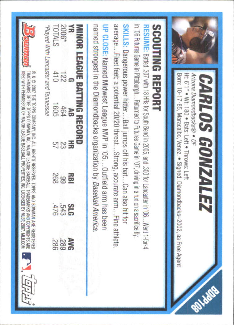 2007 Bowman Draft Baseball Part 1 Main Set (Paper) - Picture 312 of 316